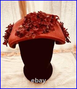 10 VINTAGE HATS Flowers Cherries Feathers Silk Velvet ASSORTED STYLES Lot