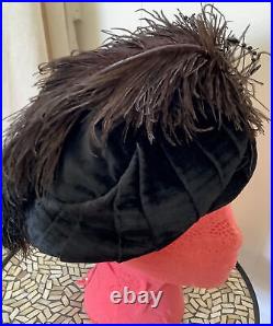 10 VINTAGE HATS Flowers Cherries Feathers Silk Velvet ASSORTED STYLES Lot