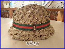 100% Authentic Vintage Ladies Gucci Bucket Fedora Hat Large