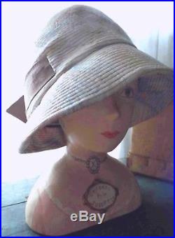 1920-30s SUZANNE TALBOT FOR VERA BOREA PARIS SUPERB CLOCHE HAT W BOX DATE1961