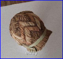 1920's Ladies Knit HAT St. Paul, Minnesota (Green/Beige)