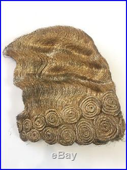 1920's Metallic-Gold Bullion Wig Hat Cloche Art-Deco Flapper Extremely Rare
