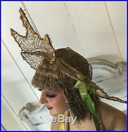 1920's Stage Theater Costume Dance Hat Headdress Showgirl Burlesque