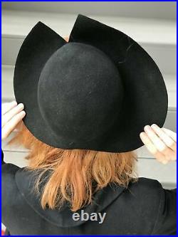 1930s Black Asymmetrical Felt Hat