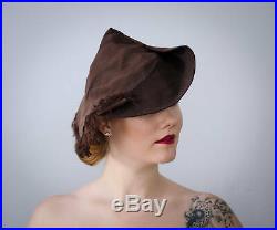 1930s fedora slouch hat brown 1930s hat brown wool hat