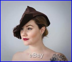 1930s fedora slouch hat brown 1930s hat brown wool hat