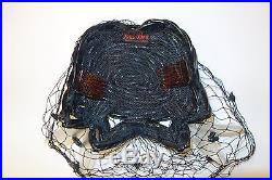 1940's Vintage Black Bes Ben Hat / Plastic Head Wear with Veil Post WWII