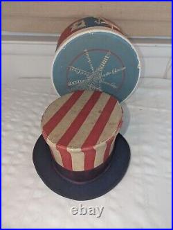 1940s American Patriotic Uncle Sam Top Hat Pierre Uniforms Manuf. Co. Phila