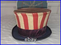 1940s American Patriotic Uncle Sam Top Hat Pierre Uniforms Manuf. Co. Phila