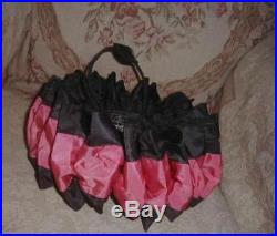 1940s LILLY DACHE Pink Silk Ribbon Pinwheel TILT HAT Magenta & Black w O ring