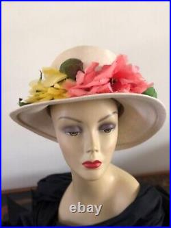 1950's Vintage Women's Straw Hat By Schiaparelli, Paris