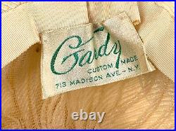 1950s VINTAGE SILK HAT by Geraldine Gardy Gardy Madison Ave. New York One Owner
