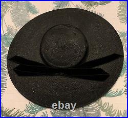 1950s Vintage Cartwheel Platter Saucer Hat Pinup Rockabilly Viva 50s Glamorous