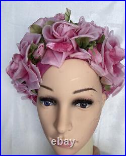 1960 70s Gay Paree Floral women's Hat Paris Made in France