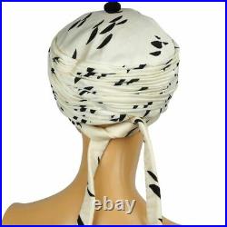 1960s Vintage Silk Turban Hat Otto Lucas London 1966 Size S