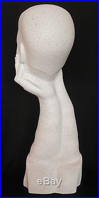 1980's Vintage Christian Dior Mannequin Female Woman Head millinery glasses hat