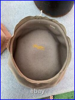 3 TRUE Vintage 1940s Borsalino Hat & Hat Box