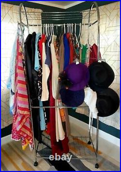 40 Piece LOT VINTAGE Womens Clothing Skirts Dresses Blouses Jackets Hats Scarfs