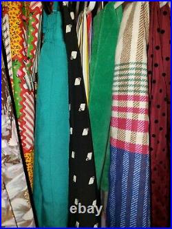 40 Piece LOT VINTAGE Womens Clothing Skirts Dresses Blouses Jackets Hats Scarfs