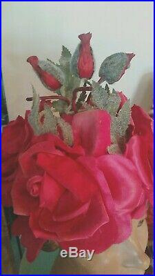 50s Schiaparelli Womens Fab Rose Blossom Hat Rare Unique Design Silk & Velvet