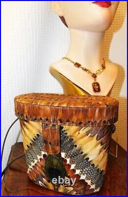 5913 Marvelous! Pheasant Feather Cocktail Hat + Small Shoulder Bag Duo