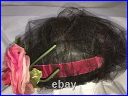 9 Vintage 1950s 60s Ladies Hats Millinery Feathers netting floral velvet straw