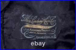 ANTIQUE 1910 Black Velvet & Feather Lady HAT Sibley Lindsay & Curr, Paris S/M