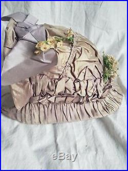 Amazing 1860s Victorian Civil War Era Antique Ladies Vintage Bonnet Hat Rare