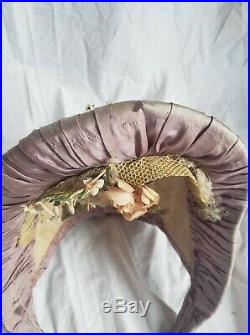 Amazing 1860s Victorian Civil War Era Antique Ladies Vintage Bonnet Hat Rare