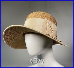 Amazing Authentic Vintage 1920s Cloche Hat Art Deco Wide Brim Modern Flapper