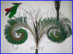 Antique Art Nouveau Headdress Feathers 2 Art Deco Peacock