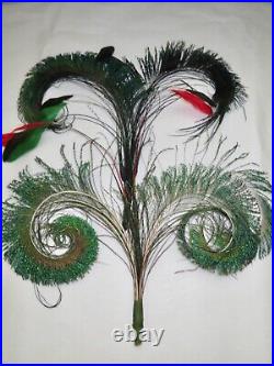 Antique Art Nouveau Headdress Feathers 2 Art Deco Peacock