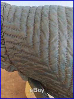 Antique Civil War Era Color Changing Silk Padded Bonnet Green Copper Quilted