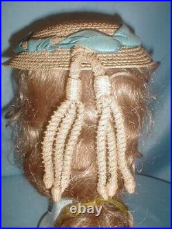 Antique Hat Victorian 1860's Summer Straw Bonnet Unique Trim