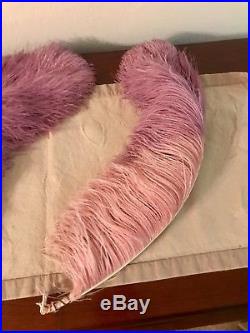 Antique Millinery Feathers/Pink Lilac Ombre Ostrich Plumes