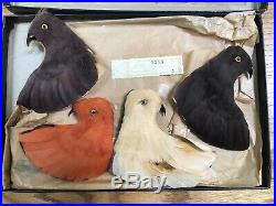 Antique Millinery Hat Bird Pigeon Heads Taxidermy Germany