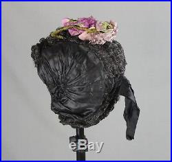 Antique Original Victorian Ladies Bonnet Hat Millinery