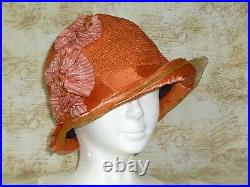 Antique Roaring Twenties Cloche Hat Vintage Straw Flapper Gatsby Hat 1920s 1930s