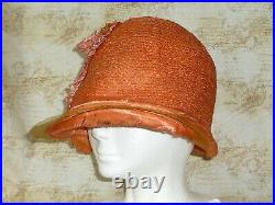 Antique Roaring Twenties Cloche Hat Vintage Straw Flapper Gatsby Hat 1920s 1930s