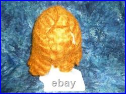 Antique Roaring Twenties Flapper Wig, Red Mohair, Finger Wave Gatsby Hat 1920s