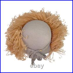 Antique Vintage Millinery Hat Peach Ostrich Plumes Feathers 1950s Unbranded