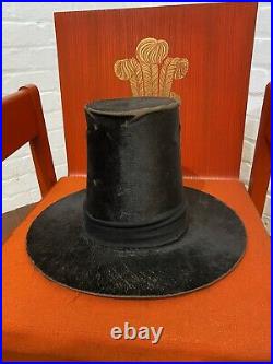 Antique Welsh Ladies Silk Hat 1855 Victorian Carver & Co Traditional Costume
