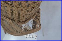 Antique straw bonnet early Shaker community rare poplarware 19th c original