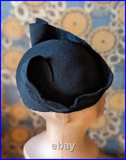 Art Deco 1920's Swirl Felt Hat From Gijón Spain