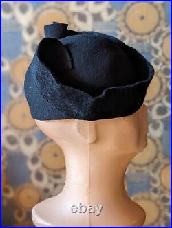 Art Deco 1920's Swirl Felt Hat From Gijón Spain