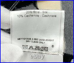 Auth Christian Dior Vintage Logo Striped Beanie Hat Knit Cap Gray Rank A