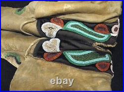 Authentic Antique Ojibwe Floral Beaded Adult Moccasins