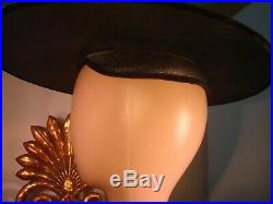BLACK CARTWHEEL/TILT HAT with Velvet Bow Trim Circa 1942 Great Condition