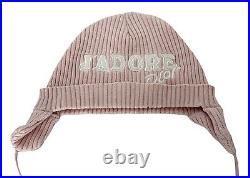Baby Dior Vintage J'ADORE Dior Logo Baby Knit Hat #6M 3-6month Pink RankAB