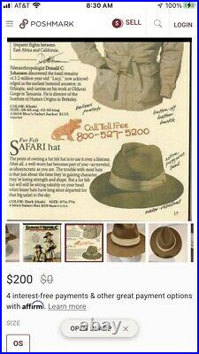 Banana Republic Vintage Safari Wool Fur Felt Hat Fendora Rare Vintage Hat